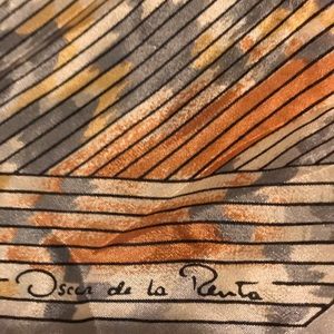 Oscar De la Rente Silk Scarf vintage